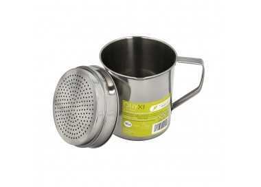 Grasera Acero Inoxidable Para Pescado Aceitera Aceite Usado 0,5 L. Con Colador y Tapa, Recipiente Reciclaje Aceite Usado Pescado