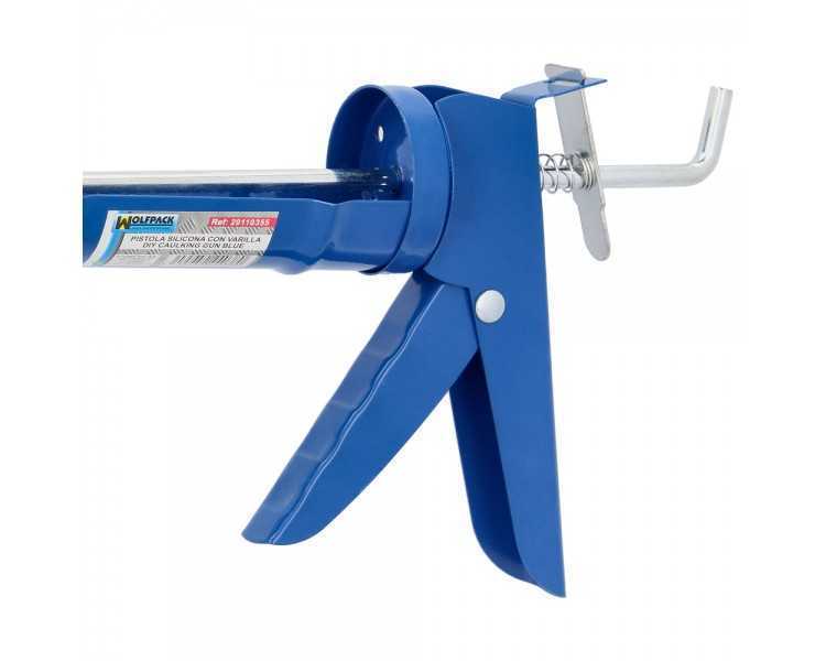 Pistola Silicona Basic. Color Azul. Pistola Selladora, Pistola Selladora Silicona, Pistola Calafateo, Pistola Calafatear,
