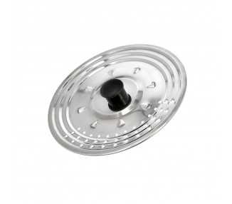 Tapadera Multiusos Acero Inoxidable Ø 21 cm. Uso Tapa Anti Salpicaduras y Escurridor. Tapadera Adpatable Diferentes Medidas