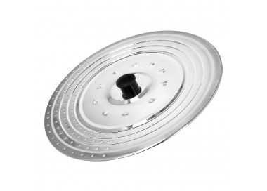 Tapadera Multiusos Acero Inoxidable Ø 32 cm. Uso Tapa Anti Salpicaduras y Escurridor. Tapadera Adpatable Diferentes Medidas