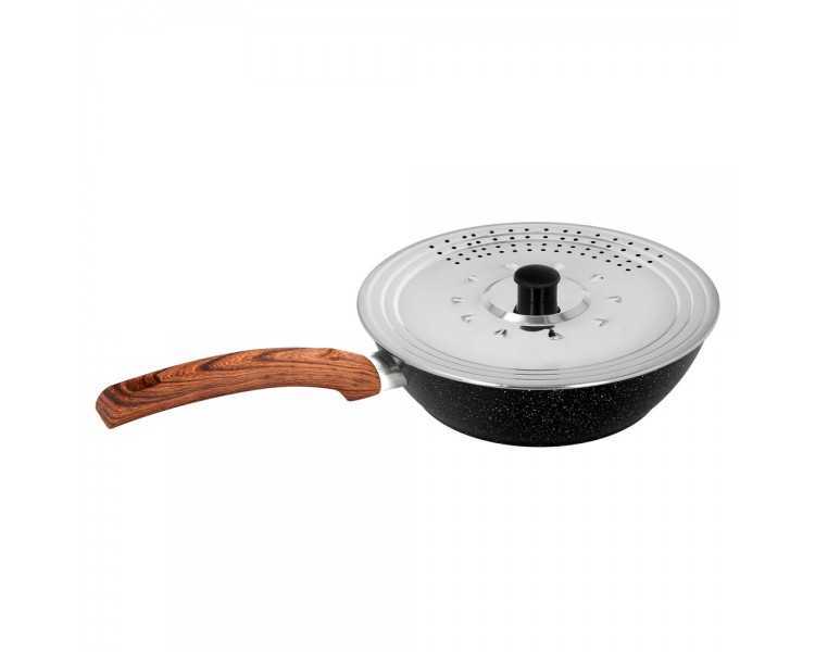 Tapadera Multiusos Acero Inoxidable Ø 32 cm. Uso Tapa Anti Salpicaduras y Escurridor. Tapadera Adpatable Diferentes Medidas