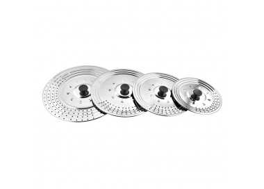 Tapadera Multiusos Acero Inoxidable Ø 32 cm. Uso Tapa Anti Salpicaduras y Escurridor. Tapadera Adpatable Diferentes Medidas