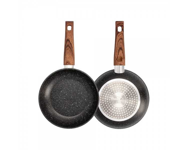 Sarten Aluminio Forjado Antiadherente Ø 20 x 4,5 cm. Mango Engomado / 5 capas / Acabado Piedra / Apta Para Todo Tipo de Cocinas