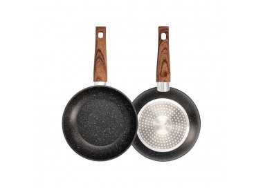 Sarten Aluminio Forjado Antiadherente Ø 20 x 4,5 cm. Mango Engomado / 5 capas / Acabado Piedra / Apta Para Todo Tipo de Cocinas