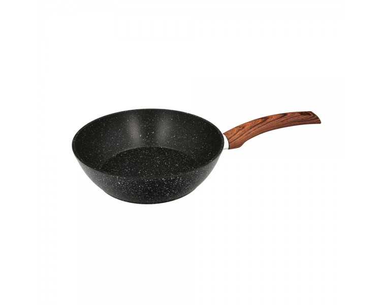 Sarten Aluminio Forjado Antiadherente Ø 24 x 7 cm. Mango Engomado / 5 capas / Acabado Piedra / Apta Para Todo Tipo de Cocinas