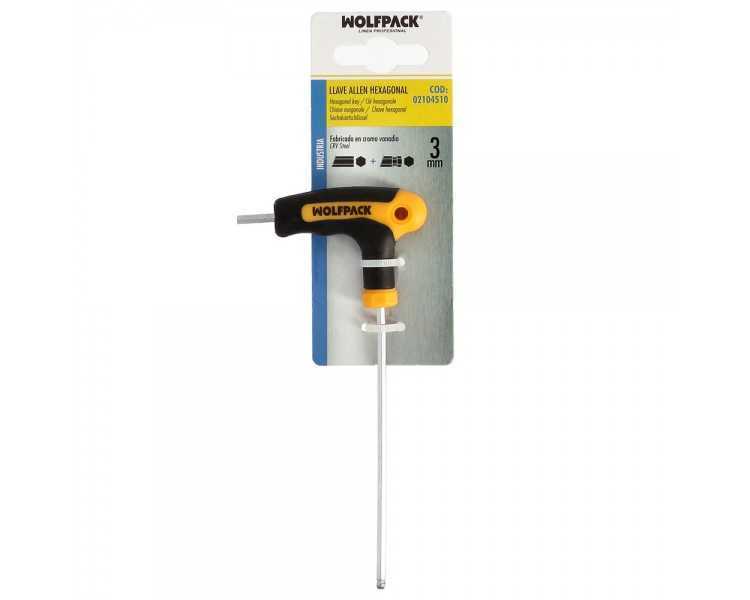 Llave Allen Con Bola Mango Bimaterial "Soft Touch" Forma T 3,0 mm. Acero Cromo Vanadio, Destornillador allen, llave hexagonal