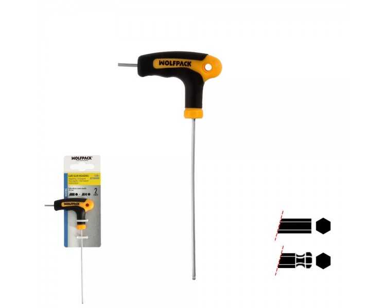 Llave Allen Con Bola Mango Bimaterial "Soft Touch" Forma T 2,0 mm. Acero Cromo Vanadio, Destornillador allen, llave hexagonal