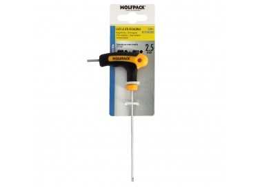 Llave Allen Con Bola Mango Bimaterial "Soft Touch" Forma T 2,5 mm. Acero Cromo Vanadio, Destornillador allen, llave hexagonal