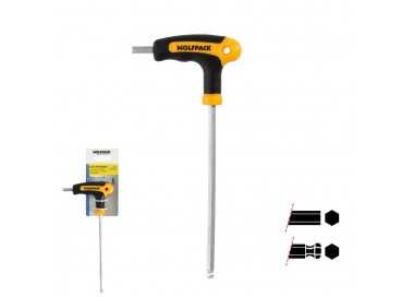 Llave Allen Con Bola Mango Bimaterial "Soft Touch" Forma T 6,0 mm. Acero Cromo Vanadio, Destornillador allen, llave hexagonal