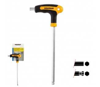 Llave Allen Con Bola Mango Bimaterial "Soft Touch" Forma T 10,0 mm. Acero Cromo Vanadio, Destornillador allen, llave hexagonal