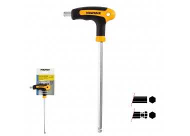 Llave Allen Con Bola Mango Bimaterial "Soft Touch" Forma T 10,0 mm. Acero Cromo Vanadio, Destornillador allen, llave hexagonal