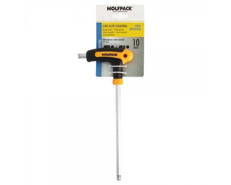 Llave Allen Con Bola Mango Bimaterial "Soft Touch" Forma T 10,0 mm. Acero Cromo Vanadio, Destornillador allen, llave hexagonal