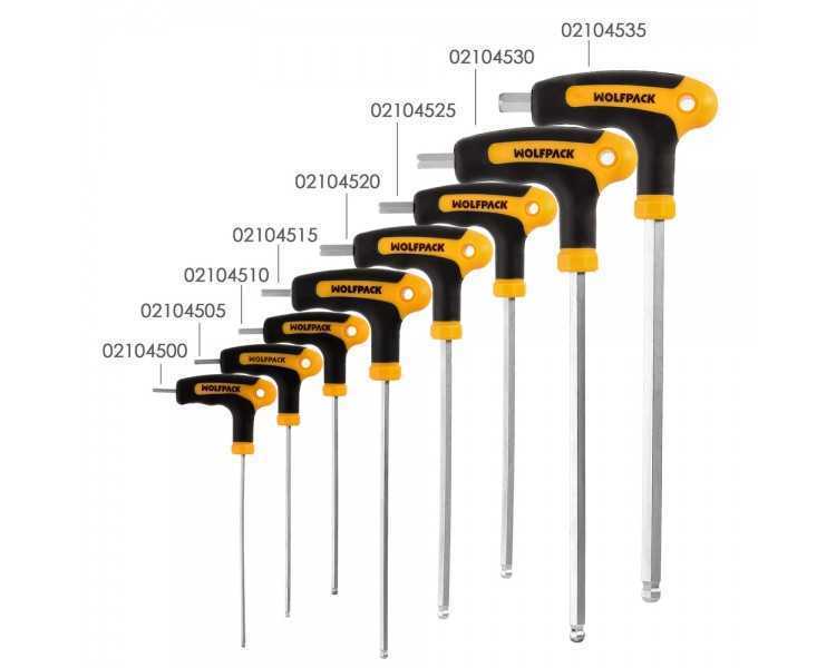 Llave Allen Con Bola Mango Bimaterial "Soft Touch" Forma T 10,0 mm. Acero Cromo Vanadio, Destornillador allen, llave hexagonal