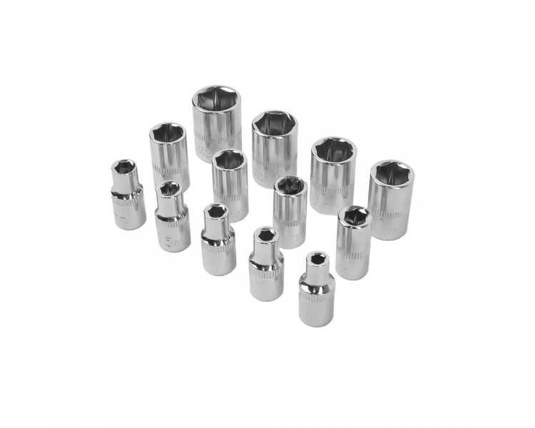 Juego Llaves De Vaso y Puntas 1/4" 46 Piezas. Con Apadtador. Cromo Vanadio, Kit Llave Combinada, Kit Carraca, Juego Llaves Vaso