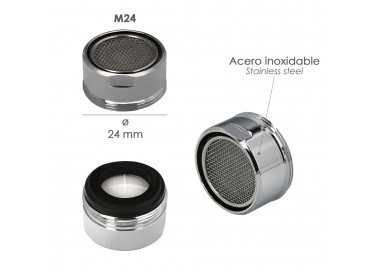 Atomizador Grifos / Monomando M24  (2 piezas) Filtro Aireador Grifo, Economizador de Agua, Difusor Grifo, Aireador Economizador
