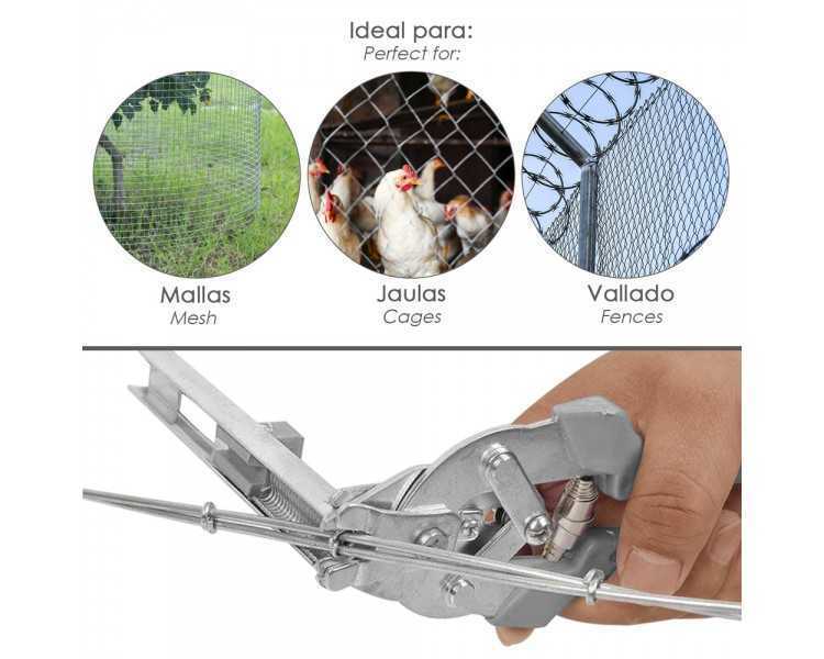 Alicates Para  Mallas / Enrejados / Cercas con Cargador de 50 Grapas