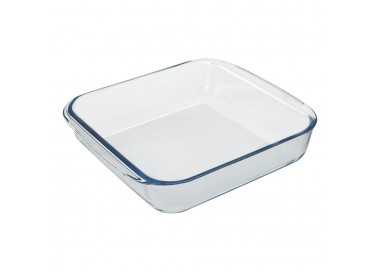 Fuente Horno Cristal Borosilicato Cuadrada 1,1L. 20,7x20,7 cm. Ideal Meclas, Ensaladas, Postres, Cocina, Resposteria. Libre BPA
