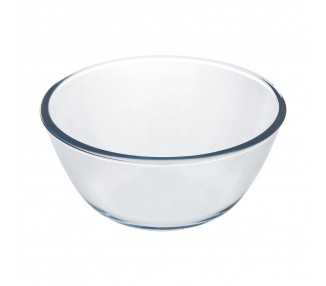 Bol De Cristal, Ideal Para Mezclas. 2.5 Litros. Libre BPA, Cristal De Borosilicato.Ensaladas, Postres, Cocina, Resposteria