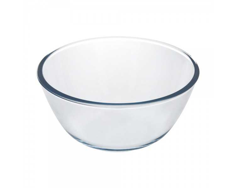 Bol De Cristal, Ideal Para Mezclas. 2.5 Litros. Libre BPA, Cristal De Borosilicato.Ensaladas, Postres, Cocina, Resposteria