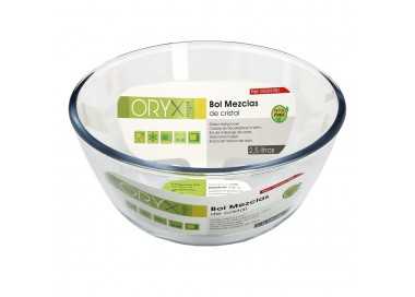 Bol De Cristal, Ideal Para Mezclas. 2.5 Litros. Libre BPA, Cristal De Borosilicato.Ensaladas, Postres, Cocina, Resposteria