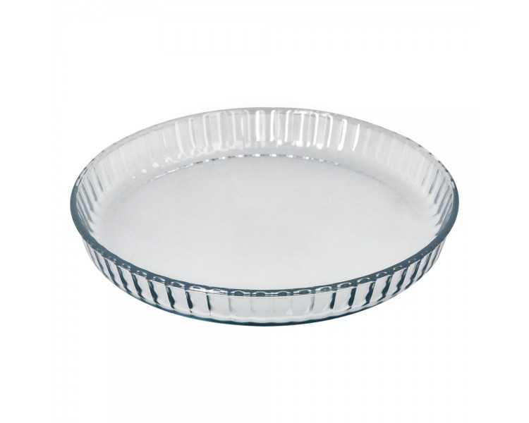 Molde Rizado Horno Cristal Borosilicato Ø 28 cm. Ideal Postres, Cocina, Resposteria, Tartas, Quiche, Libre BPA