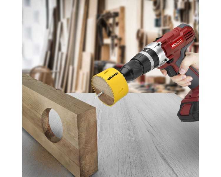 Corona Sierra Bimetal Ø 40 mm. Templado Termico, Base Reforzada. Corona Madera, Broca Agujeros Madera, Acero, Hierro, Plasticos
