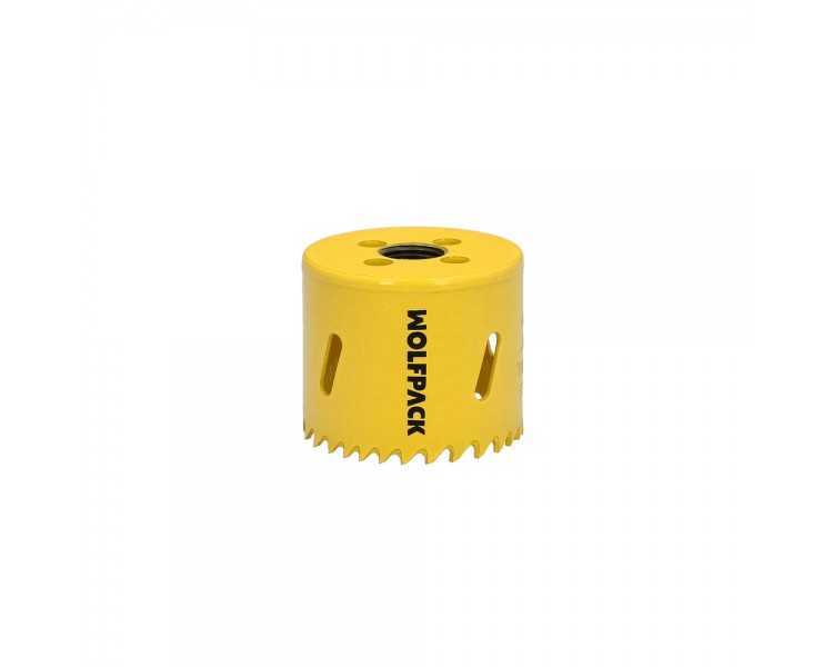 Corona Sierra Bimetal Ø 57 mm. Templado Termico, Base Reforzada. Corona Madera, Broca Agujeros Madera, Acero, Hierro, Plasticos