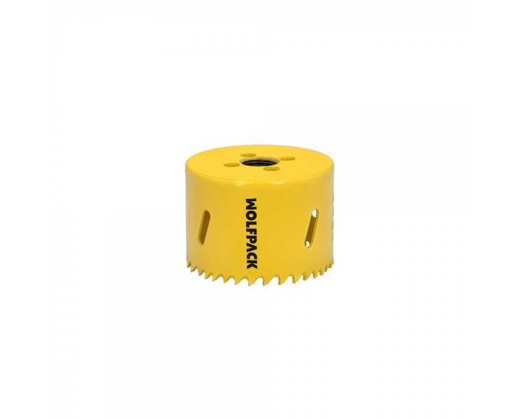 Corona Sierra Bimetal Ø 59 mm. Templado Termico, Base Reforzada. Corona Madera, Broca Agujeros Madera, Acero, Hierro, Plasticos