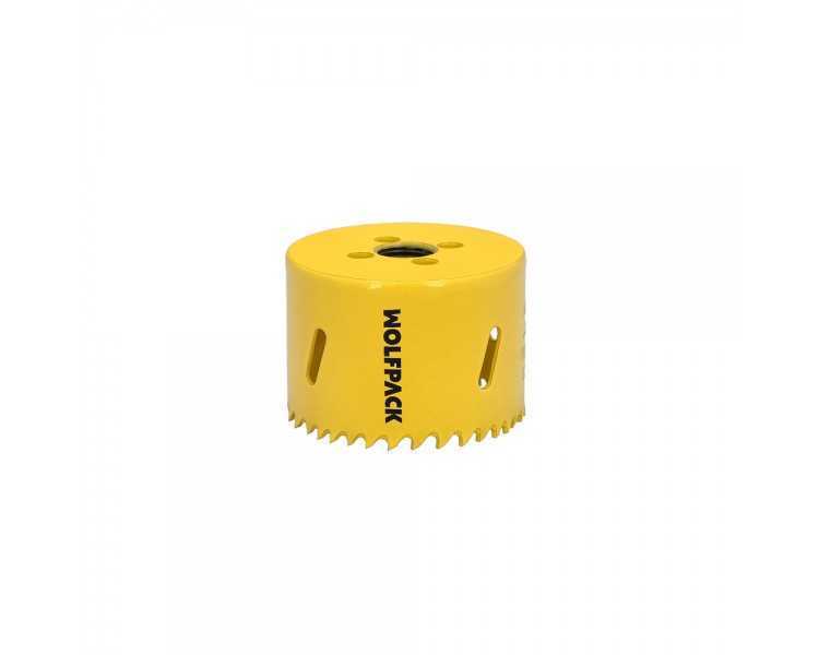 Corona Sierra Bimetal Ø 60 mm. Templado Termico, Base Reforzada. Corona Madera, Broca Agujeros Madera, Acero, Hierro, Plasticos