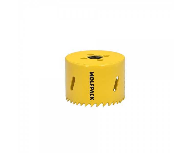Corona Sierra Bimetal Ø 64 mm. Templado Termico, Base Reforzada. Corona Madera, Broca Agujeros Madera, Acero, Hierro, Plasticos