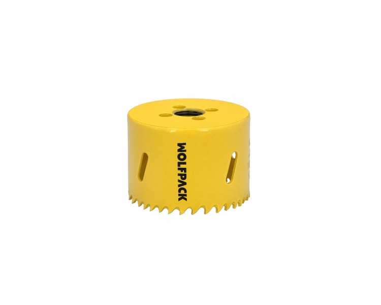 Corona Sierra Bimetal Ø 65 mm. Templado Termico, Base Reforzada. Corona Madera, Broca Agujeros Madera, Acero, Hierro, Plasticos