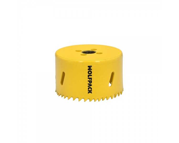 Corona Sierra Bimetal Ø 73 mm. Templado Termico, Base Reforzada. Corona Madera, Broca Agujeros Madera, Acero, Hierro, Plasticos