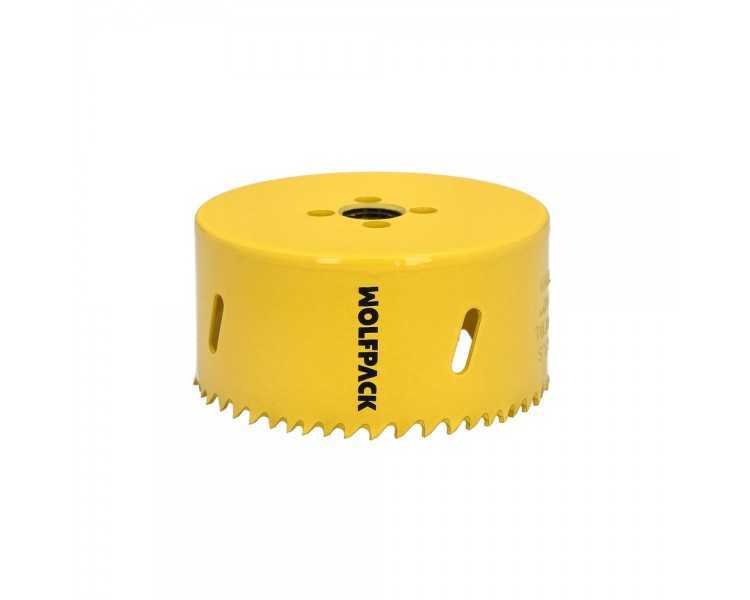 Corona Sierra Bimetal Ø 89 mm. Templado Termico, Base Reforzada. Corona Madera, Broca Agujeros Madera, Acero, Hierro, Plasticos