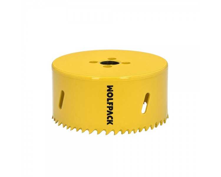 Corona Sierra Bimetal Ø 95 mm. Templado Termico, Base Reforzada. Corona Madera, Broca Agujeros Madera, Acero, Hierro, Plasticos