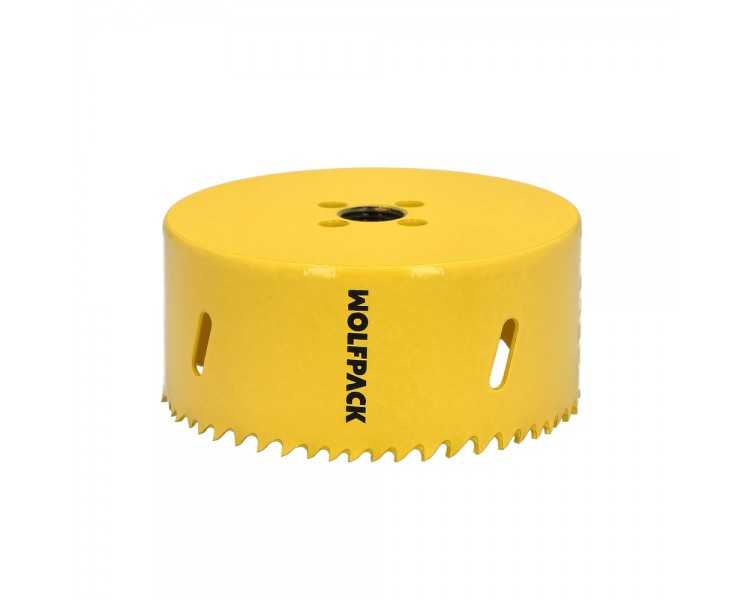 Corona Sierra Bimetal Ø 98 mm. Templado Termico, Base Reforzada. Corona Madera, Broca Agujeros Madera, Acero, Hierro, Plasticos