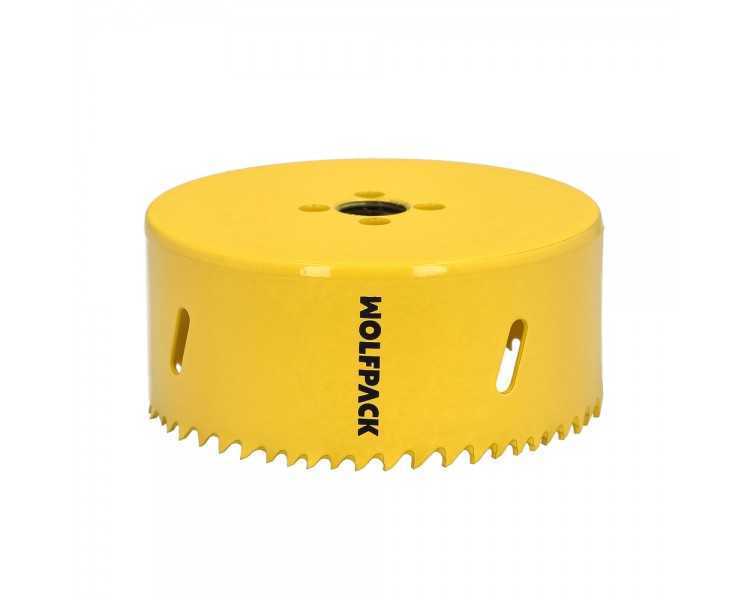 Corona Sierra Bimetal Ø 105 mm. Templado Termico, Base Reforzada. Corona Madera, Broca Agujeros Madera, Acero, Hierro, Plasticos