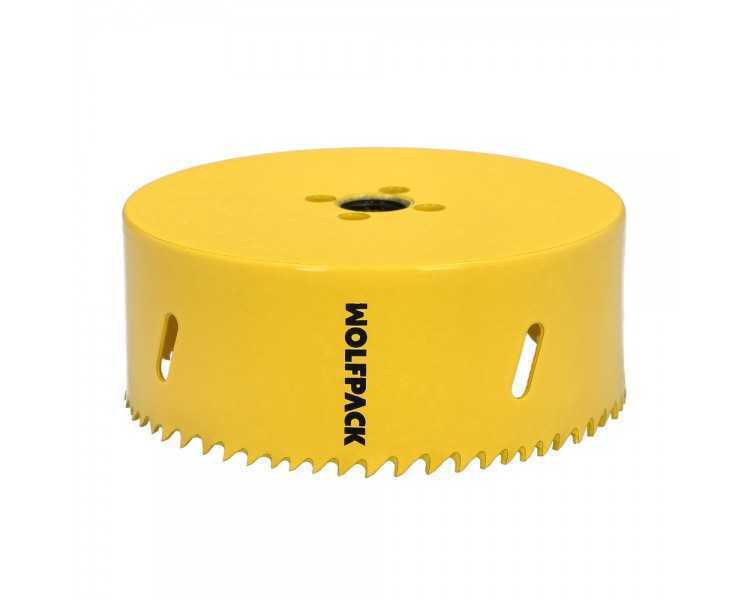 Corona Sierra Bimetal Ø 114 mm. Templado Termico, Base Reforzada. Corona Madera, Broca Agujeros Madera, Acero, Hierro, Plasticos