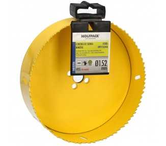 Corona Sierra Bimetal Ø 152 mm. Templado Termico, Base Reforzada. Corona Madera, Broca Agujeros Madera, Acero, Hierro, Plasticos
