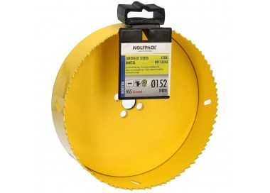 Corona Sierra Bimetal Ø 152 mm. Templado Termico, Base Reforzada. Corona Madera, Broca Agujeros Madera, Acero, Hierro, Plasticos
