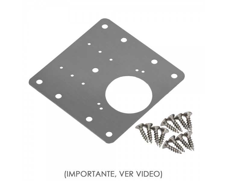 Placas de Reparacion Bisagras Cazoleta 9x9 cm. 1 piezas. Placa Repara Puertas, Placa Reparación Bisagras Mueble