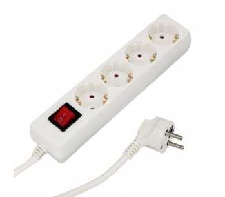 Base Multiple  4 Tomas Con Toma De Tierra Con Interruptor
