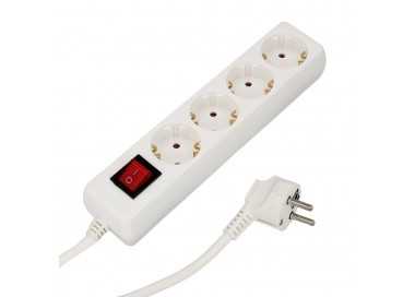 Base Multiple  4 Tomas Con Toma De Tierra Con Interruptor