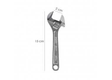 Llave Ajustable Moleta 6" / 150 mm. Llave Inglesa, Llave Apriete, Llave Ajustable
