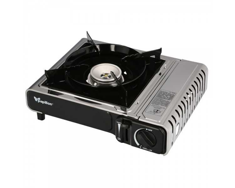 Cocina Gas Inoxidable A Cartucho Con Maletin, Cocina Portatil, Cartuchos Gas 230 gramos. Certificacion EN 17476/2021