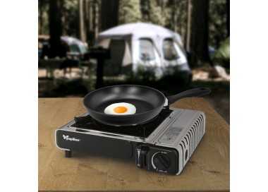 Cocina Gas Inoxidable A Cartucho Con Maletin, Cocina Portatil, Cartuchos Gas 230 gramos. Certificacion EN 17476/2021