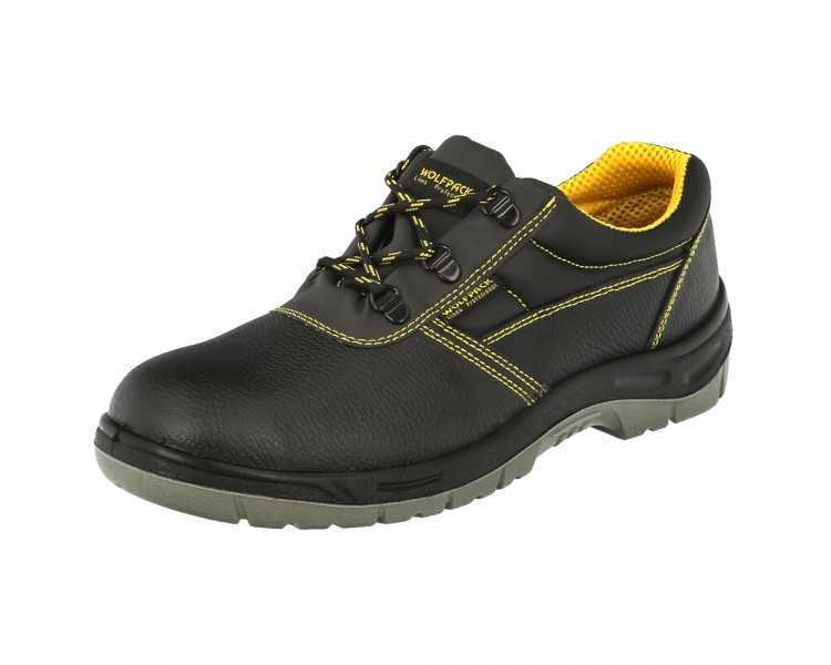 Zapatos Seguridad S3 Piel Negra Wolfpack  Nº 36 Vestuario Laboral,calzado Seguridad, Botas Trabajo. (Par)