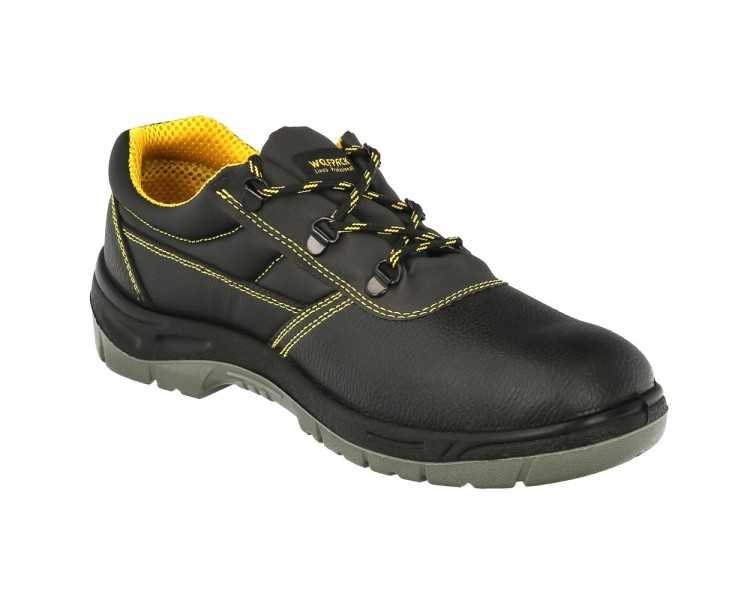 Zapatos Seguridad S3 Piel Negra Wolfpack  Nº 36 Vestuario Laboral,calzado Seguridad, Botas Trabajo. (Par)