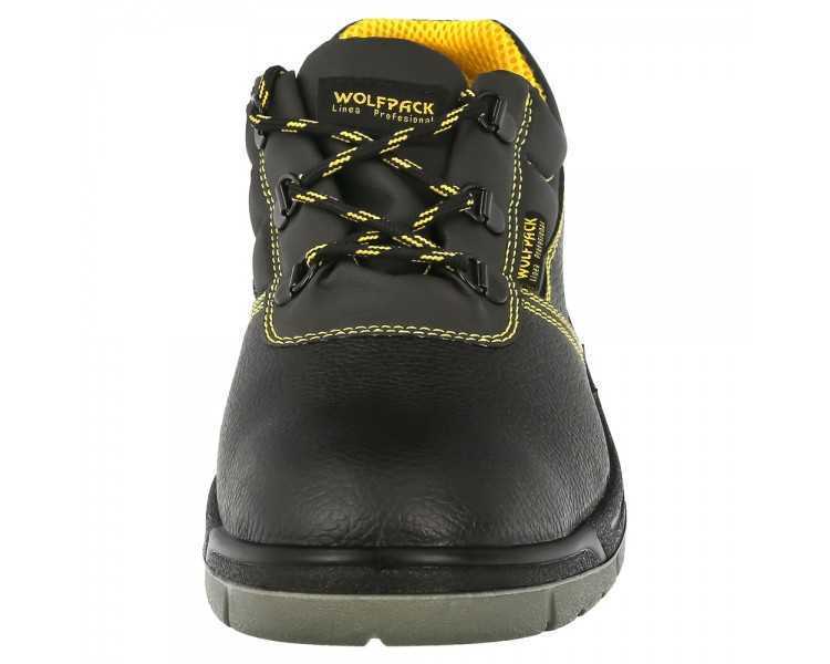 Zapatos Seguridad S3 Piel Negra Wolfpack  Nº 36 Vestuario Laboral,calzado Seguridad, Botas Trabajo. (Par)