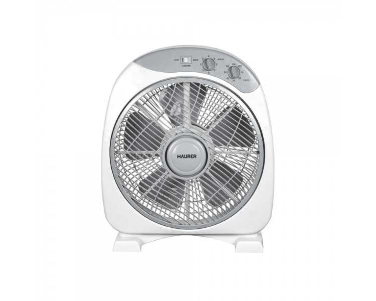 Ventilador Maurer Box Ø 30cm 40 Watt. 3 velocidades  Aspas gran tamaño, 3 Con temporizador