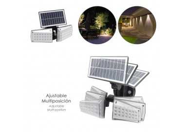 Aplique Solar Led Doble Con Sensor de Movimiento / Crepuscular 450 Lumenes. Protección IP65